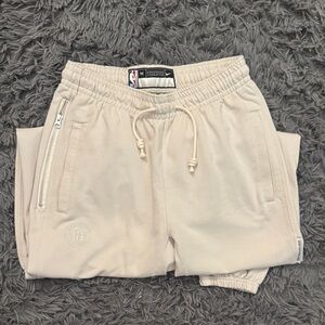 Mens Cream NBA Nets Nike Authentic Joggers SIZE M